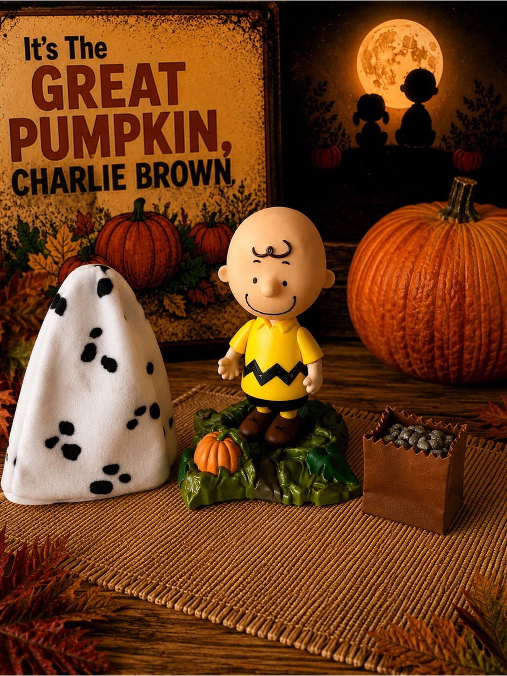 Peanuts It’s the Great Pumpkin Charlie Brown Ghost Costume Figure 2002